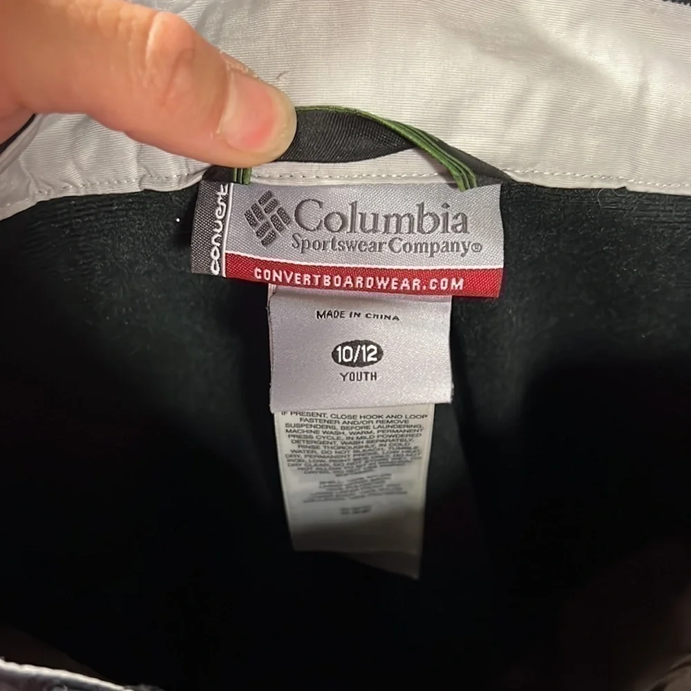 NWT Columbia Convert snow pants | youth size 10\12 | black